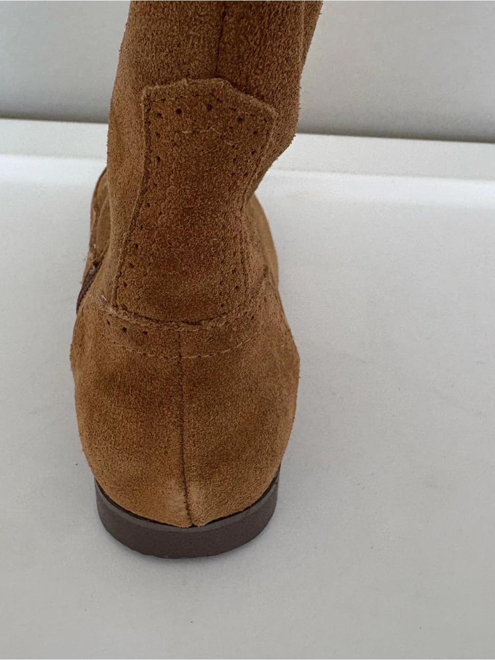 Joyfolie aelin lace up tall cow suede nutmeg color boots girls size 2Y